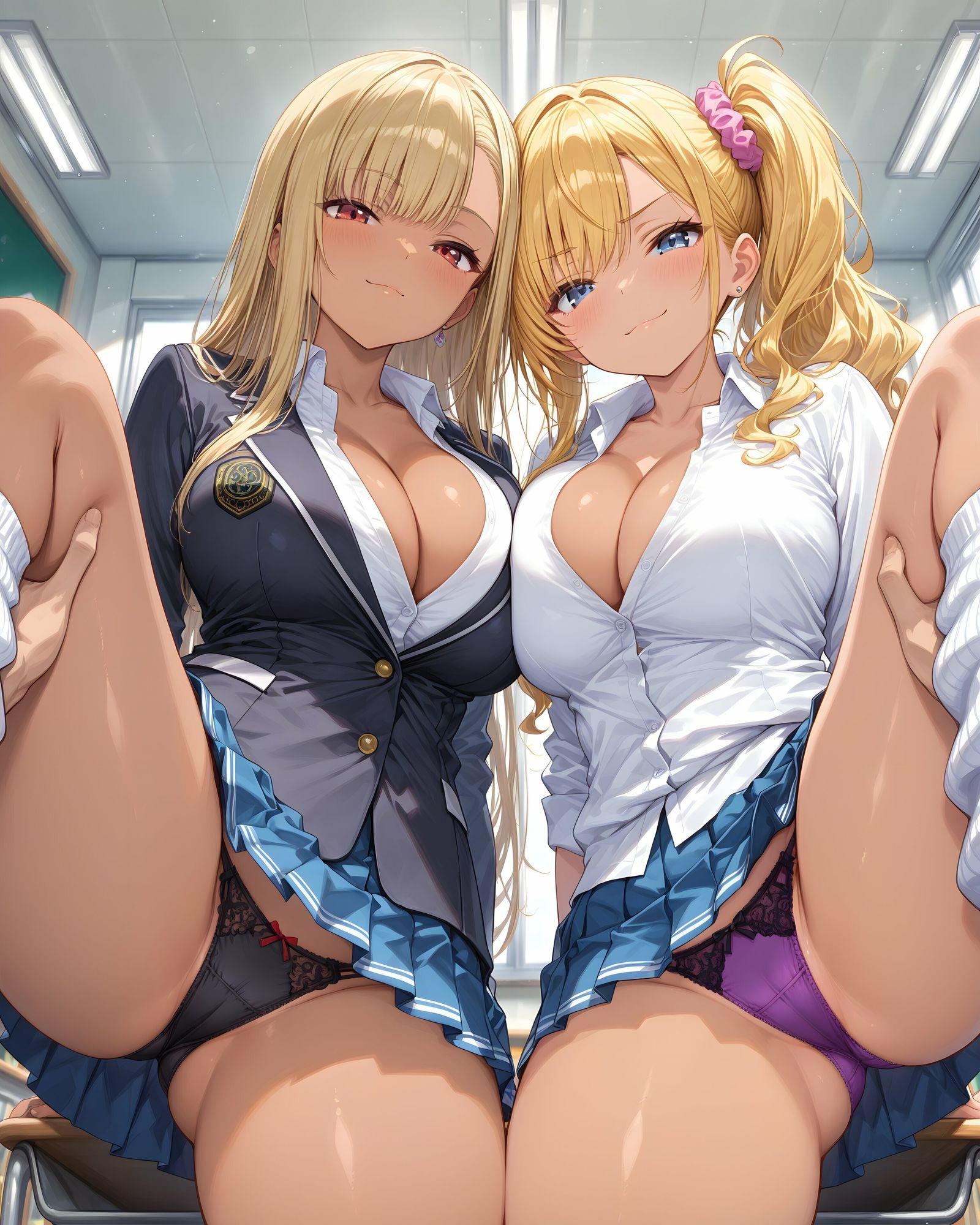 超ミニスカ女学園 番外編3〜パンツ丸見え黒ギャルJKのパンチラ観察したり、見抜きしたり、射精のお手伝いしてもらうイラスト集〜 サンプル5ページ目