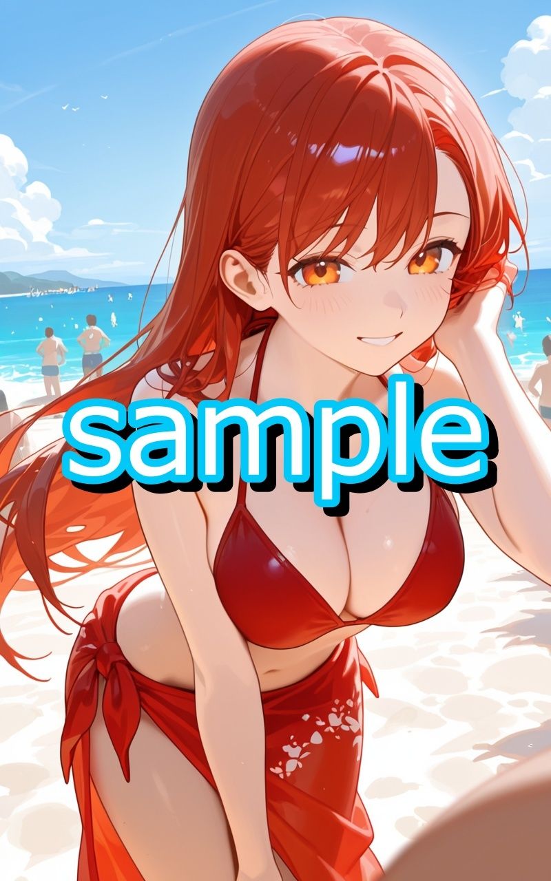 幼なじみお姉さんに日焼け止め塗ってたら勃起バレして岩陰でSEXするイラスト集 サンプル1ページ目
