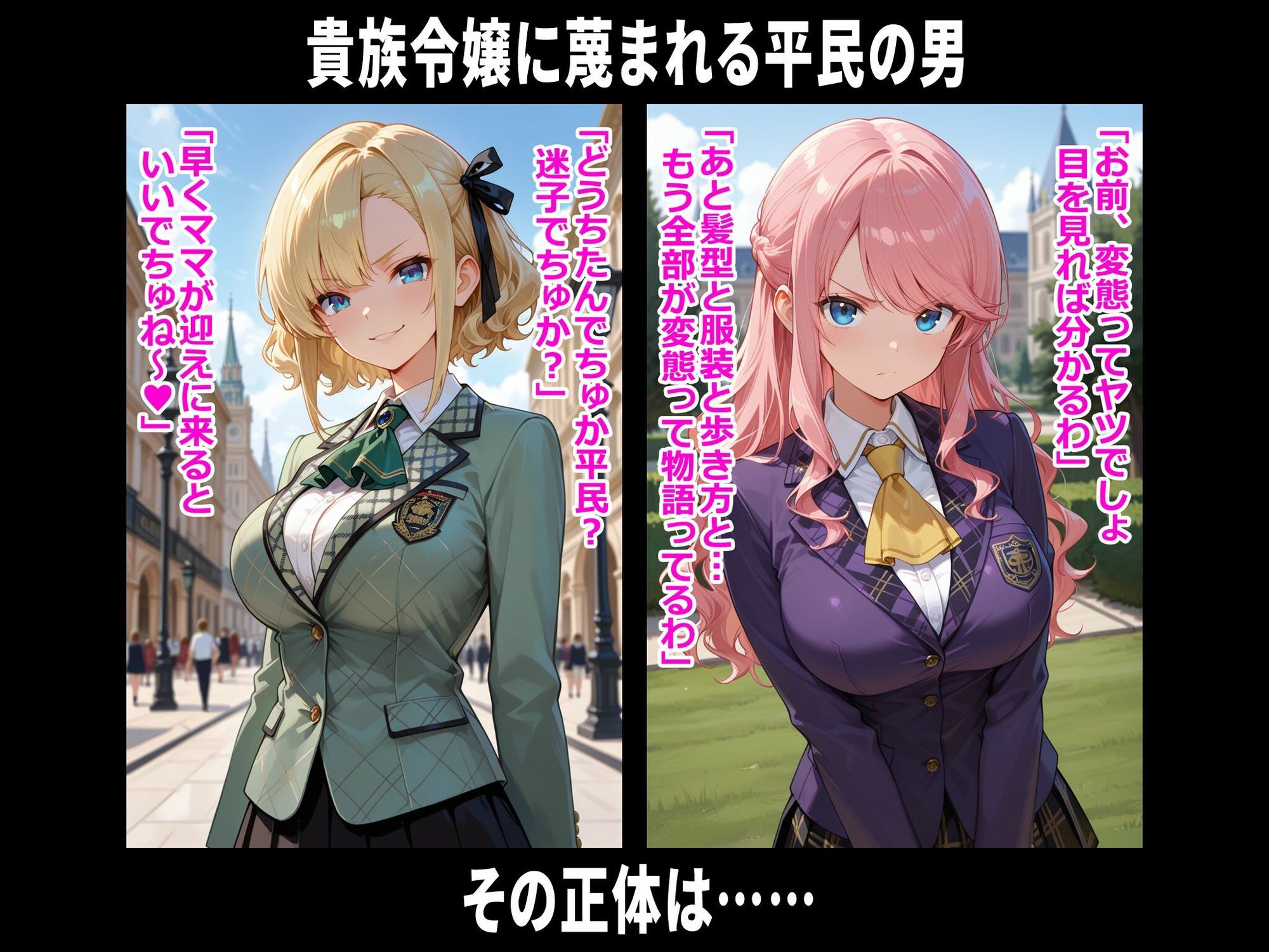 巨乳お嬢様レ〇プ事件被害者録2 即出し2コマ サンプル1ページ目
