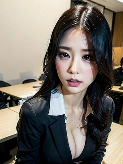 綾乃瀬ゆきな 深夜残業【本編】〜清楚系美人OLが残業中に〜 サンプル2ページ目
