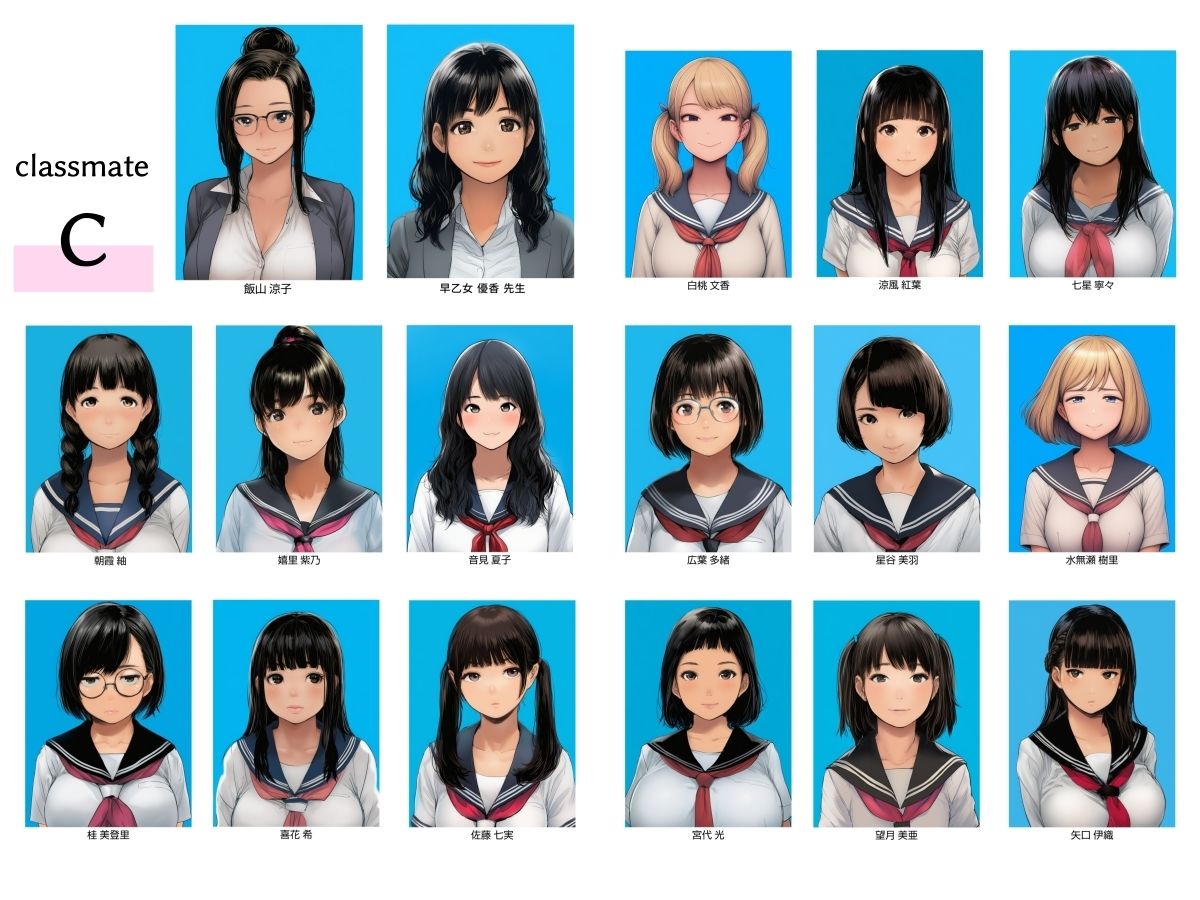 栄愛女学院 メモリーズ/（裏）メモリーズ C組 サンプル1ページ目
