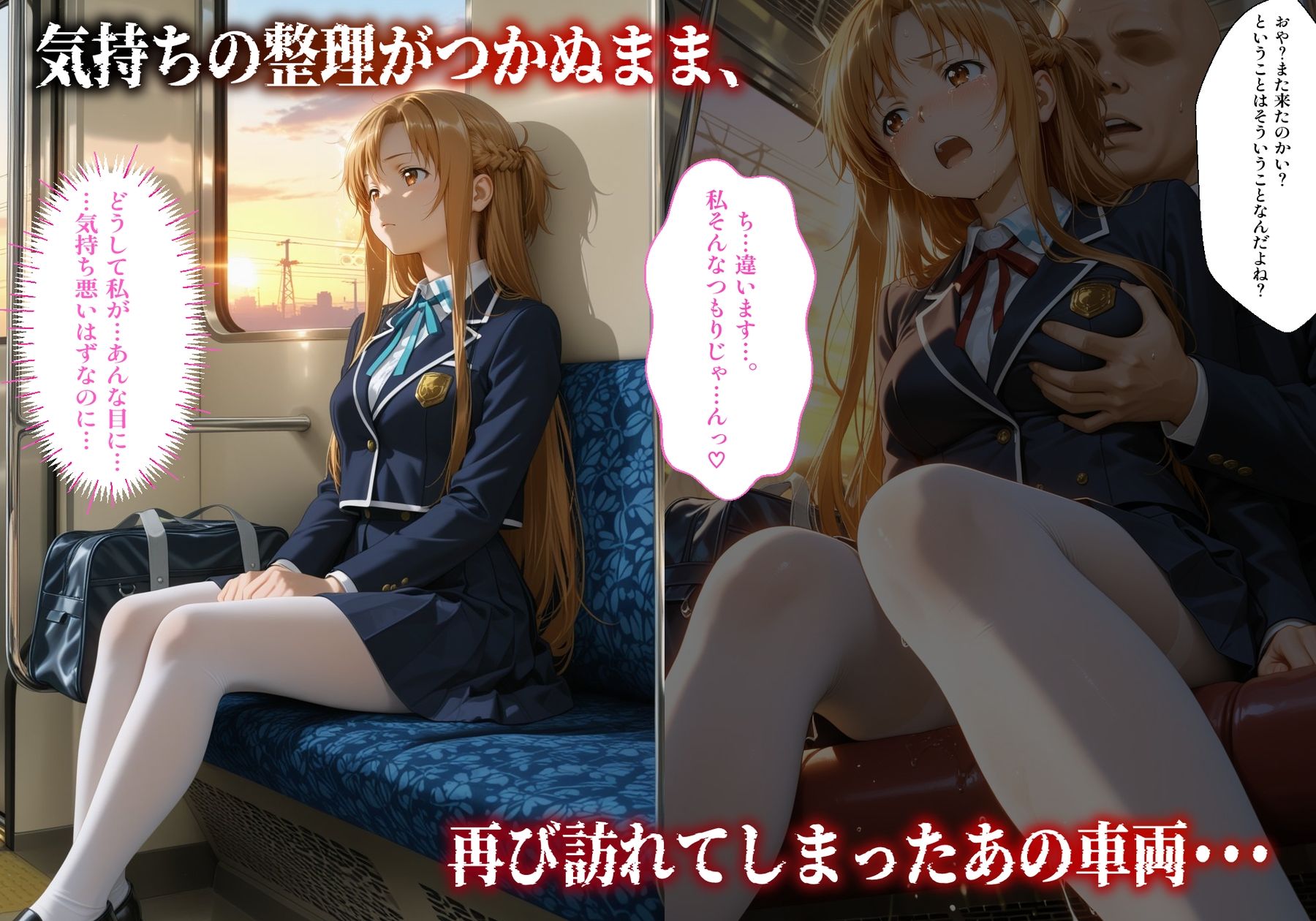 【処女孕ませ専用車両】連続中出しで肉便器化したヒロイン  -結〇明日奈- サンプル5ページ目