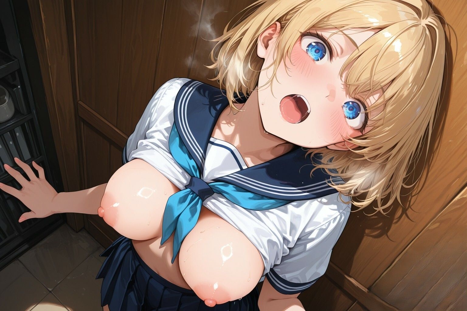 爆乳制服生ハメ騎乗位 サンプル1ページ目