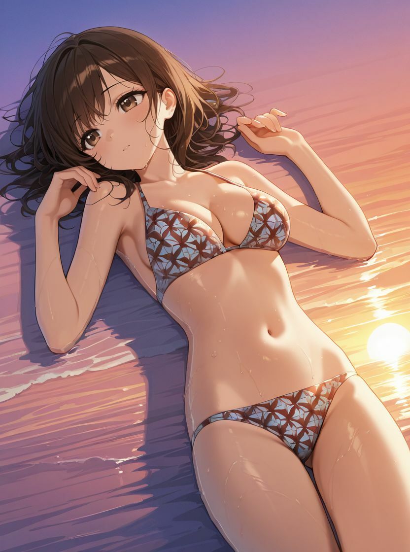 水着少女コレクション 夕暮れ編【135枚収録＋AIアニメーション動画60秒収録】 サンプル1ページ目