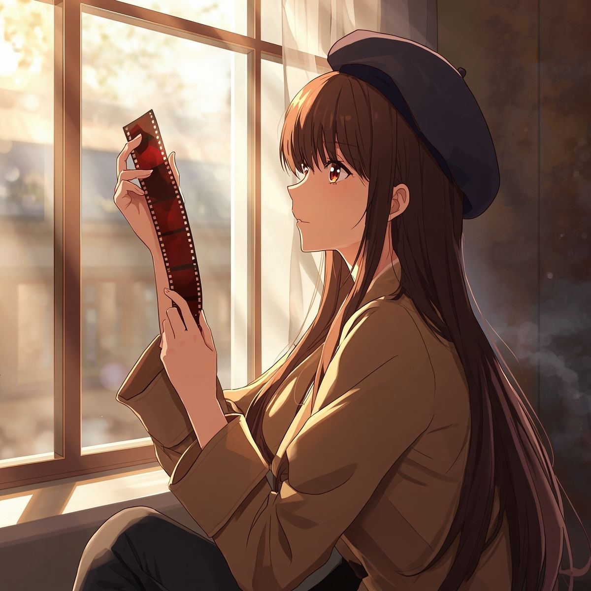 【AIイラスト集】NOSTALGIA III - 追憶のネガフィルムと夕暮れの遊園地 - サンプル5ページ目
