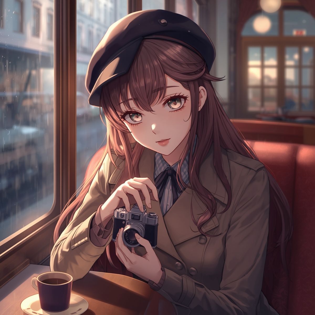 【AIイラスト集】NOSTALGIA III - 追憶のネガフィルムと夕暮れの遊園地 - サンプル6ページ目
