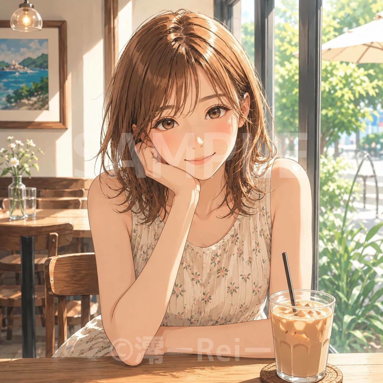 カフェの女性たち サンプル5ページ目