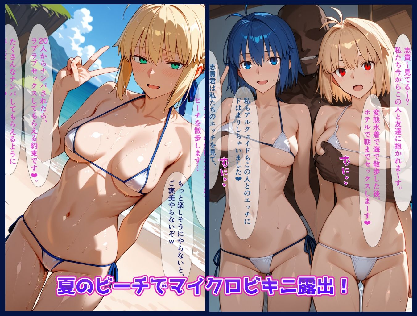 いいなり奴●型月女子〜マイクロビキニで寝取られ露出＆SEX編〜 サンプル1ページ目