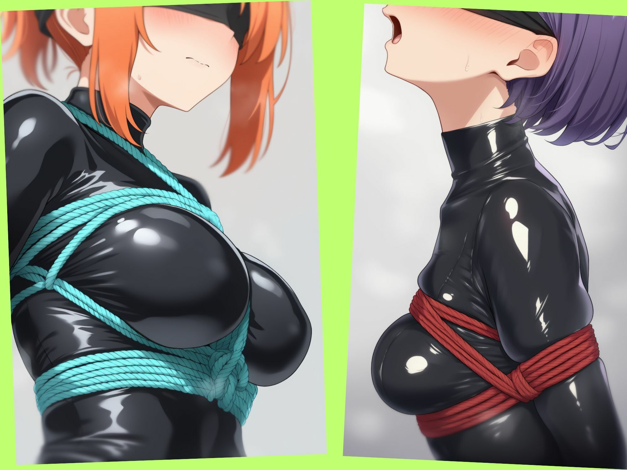 ボディスーツでおっぱいを縛られている女の子 サンプル5ページ目