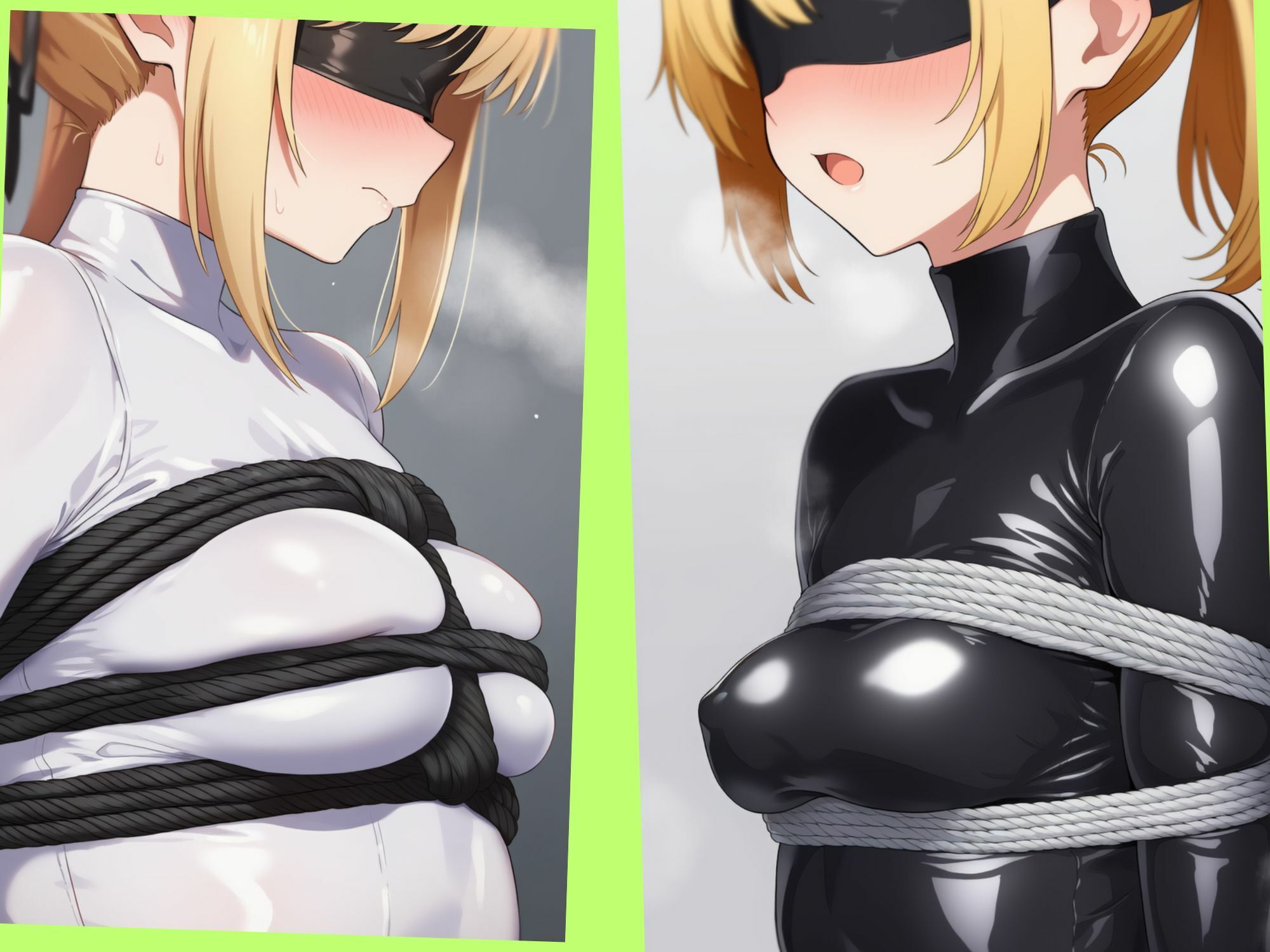 ボディスーツでおっぱいを縛られている女の子 サンプル9ページ目