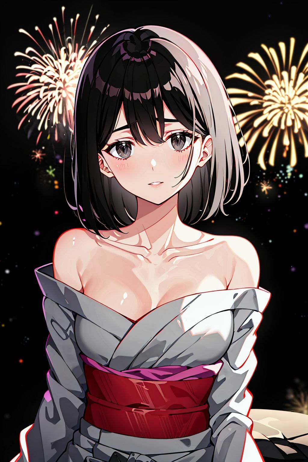 素直になれない幼馴染と、二人だけの夏祭り サンプル2ページ目