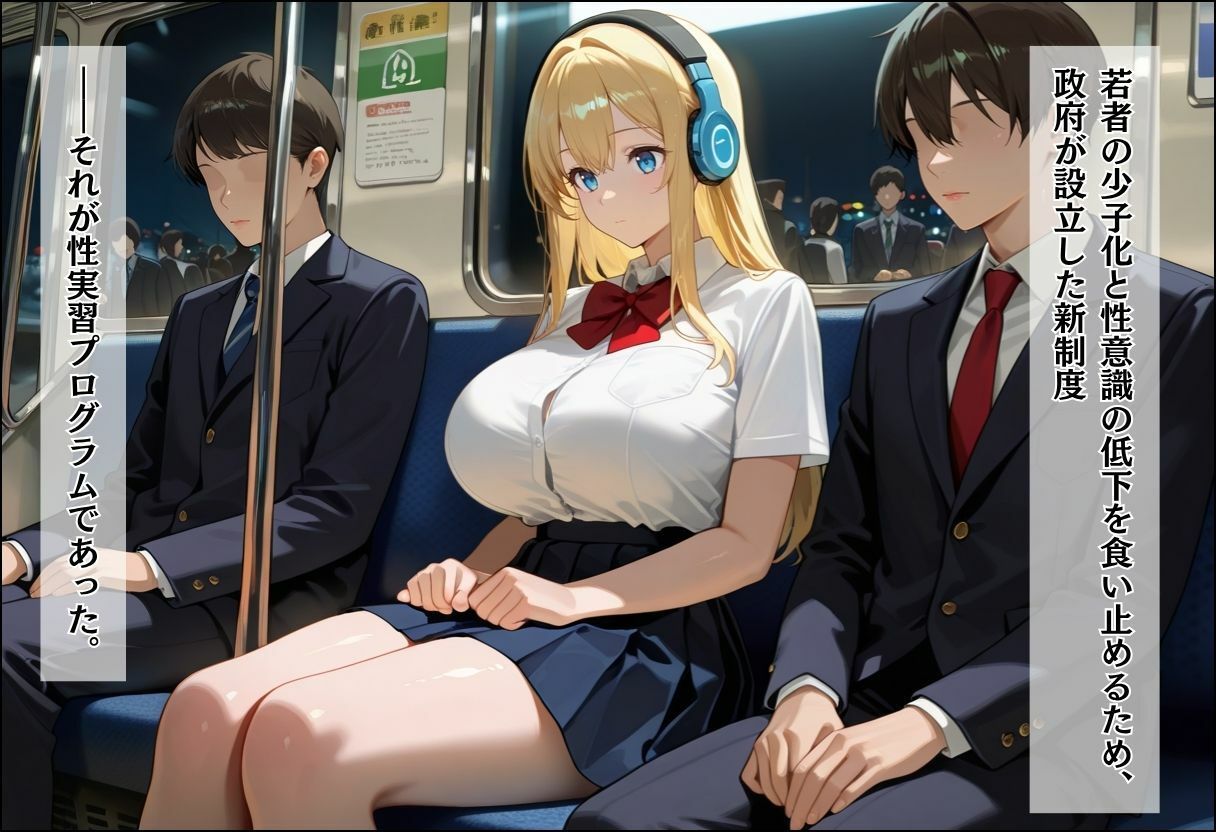 性実習プログラムーセックスが義務教育になった話〜〜清楚先輩とツンデレ同級生編〜 サンプル1ページ目