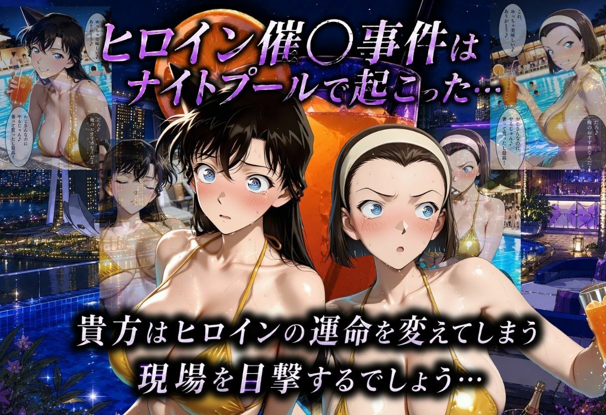 ナイトプールで堕ちた夏 〜黄ビキニの巨乳美女が太った男の催？？媚？？で連続中出しされるまで〜 サンプル3ページ目