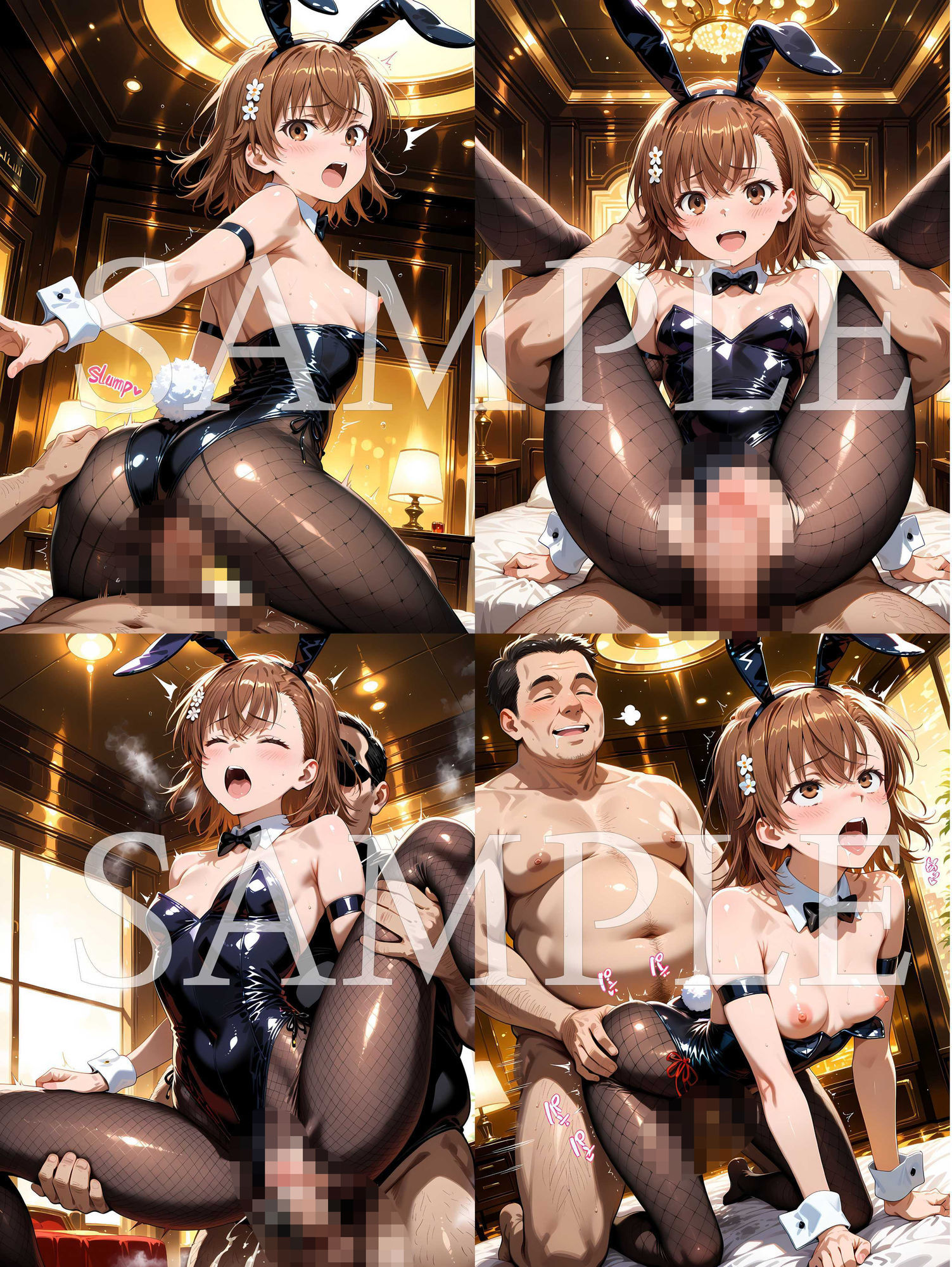 絶倫オジサンがバニーガールを食い荒らしまくって無責任膣内出し！ 御〇 美〇 編 サンプル4ページ目