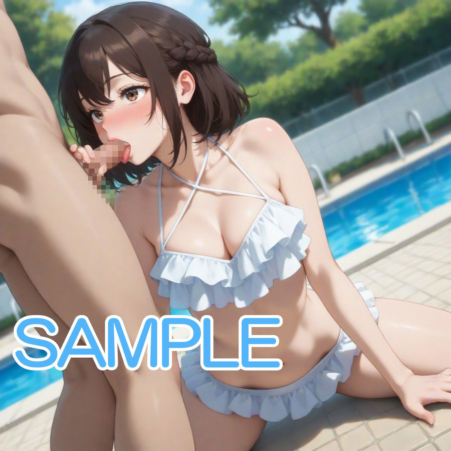 水着な女の子とプールで×××1 サンプル4ページ目