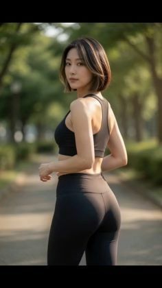 ショートヘアのレギンスお姉さんのパンチら撮影会 サンプル1ページ目
