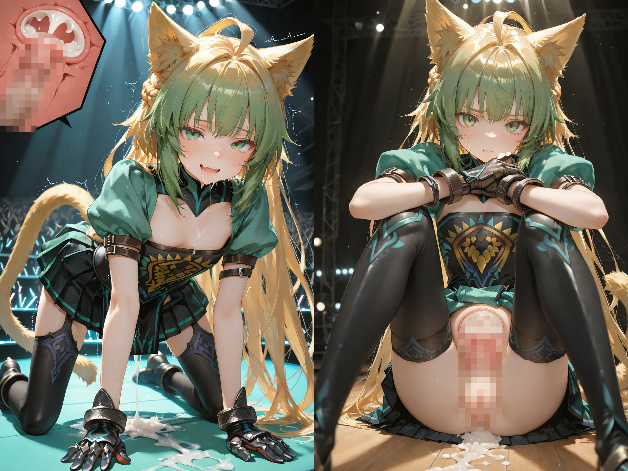 バレたら即終了、英霊アイドルの我慢ライブ 〜魔法のオナホで挿入されたまま歌唱〜（連続中出し・ボテ腹） サンプル3ページ目
