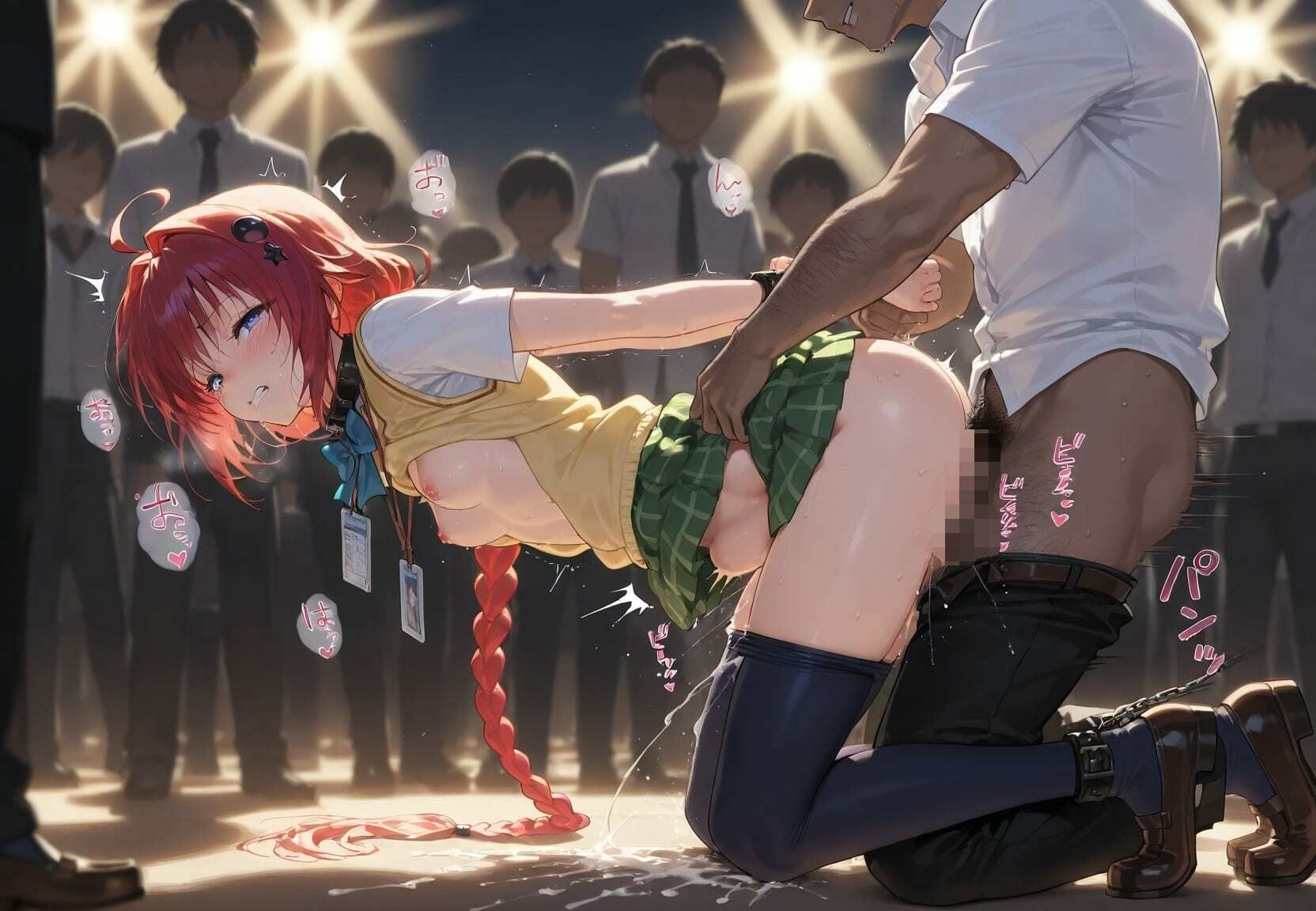 清楚JK彼女が文化祭で「全員の精液受けます」って公衆便器化www T〇LOVEる サンプル4ページ目