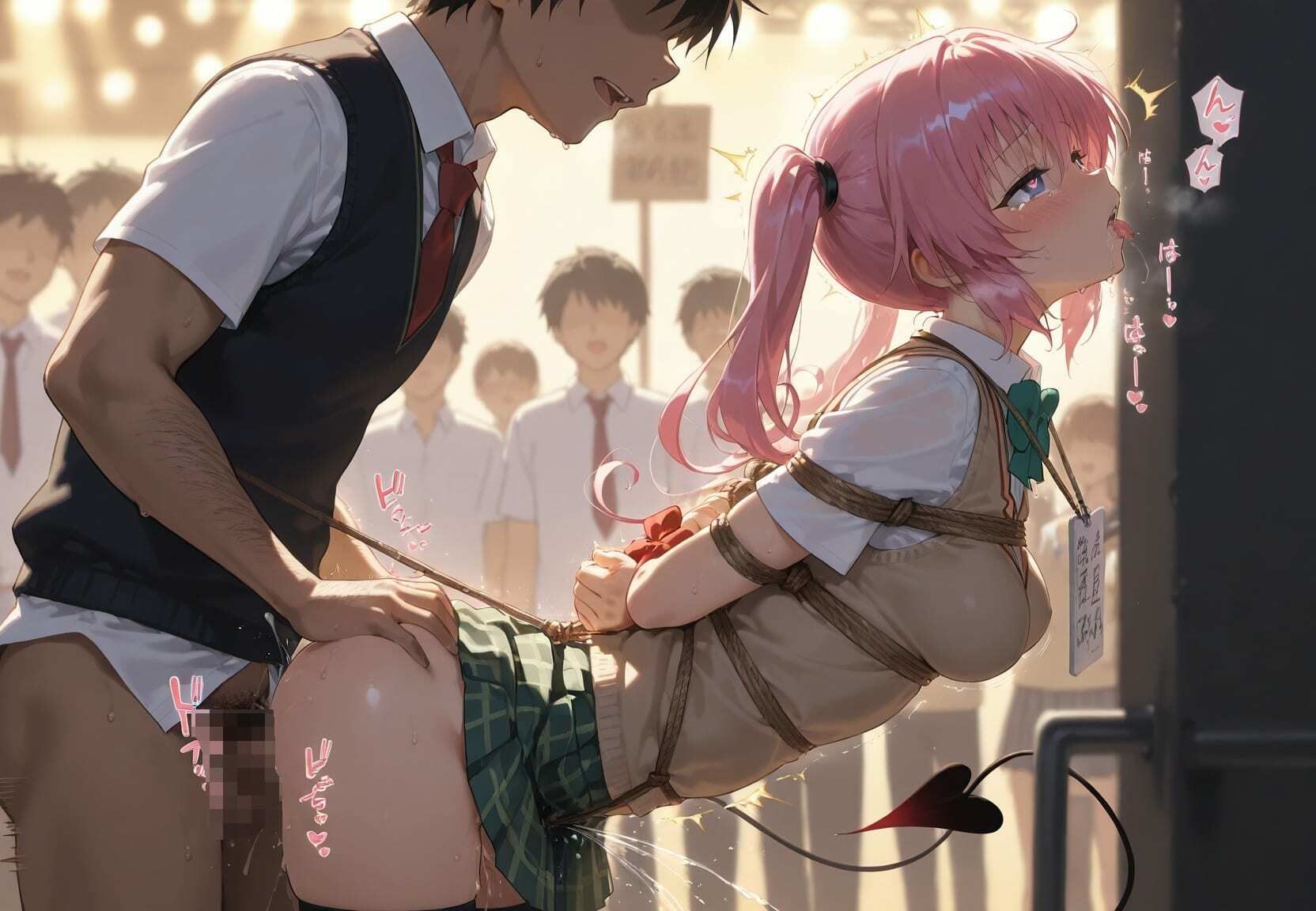 清楚JK彼女が文化祭で「全員の精液受けます」って公衆便器化www T〇LOVEる サンプル7ページ目