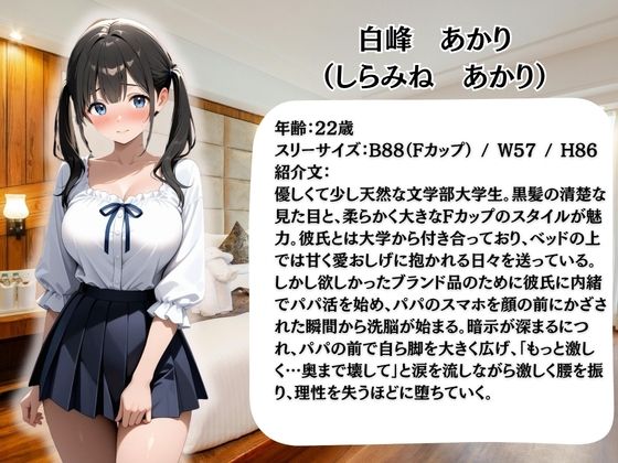 彼氏に内緒の初心者パパ活女子は催●NTRでおじさんのチンポの虜になりました  1人目あかり サンプル1ページ目