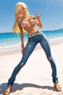 ★SEX有★【裸ジーンズ女子13】今夜は金髪ギャルとヤりまくり！！ サンプル2ページ目