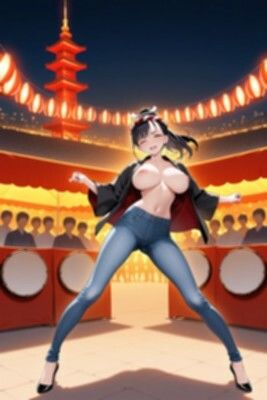 ★SEX有★【裸ジーンズ女子14】裸ジーンズ女子と夏祭り サンプル4ページ目