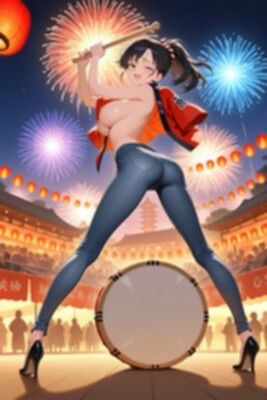 ★SEX有★【裸ジーンズ女子14】裸ジーンズ女子と夏祭り サンプル6ページ目
