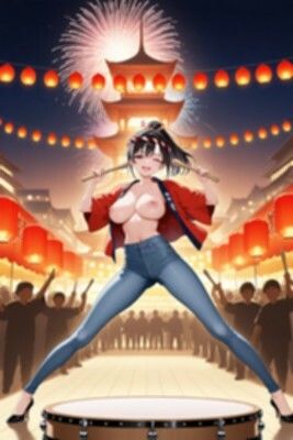 ★SEX有★【裸ジーンズ女子14】裸ジーンズ女子と夏祭り サンプル7ページ目