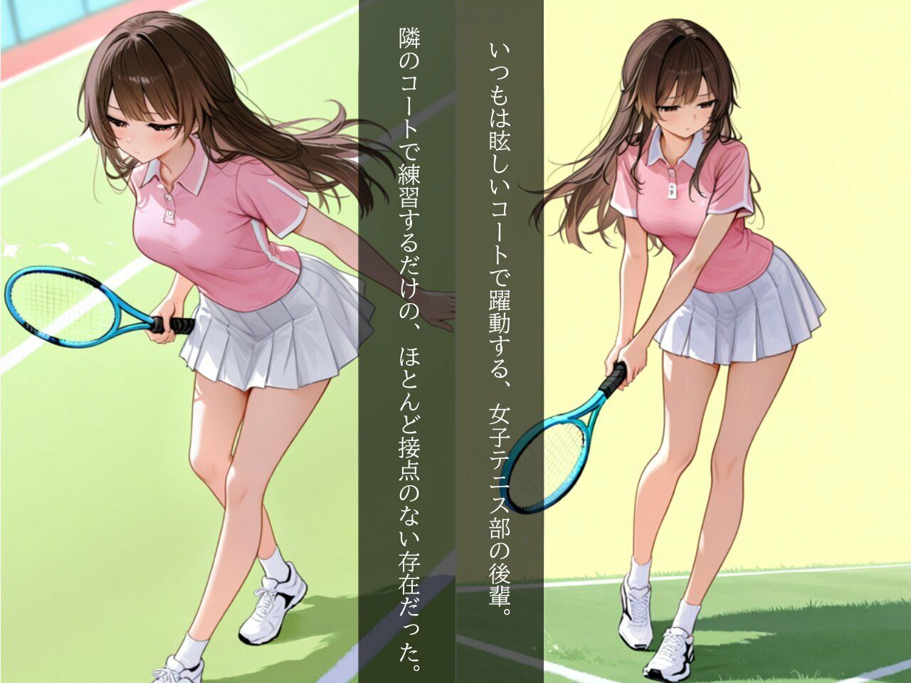 テニス部のドS後輩にいやらしい視線を見抜かれ、毎日練習後に居残り調教される話 サンプル1ページ目