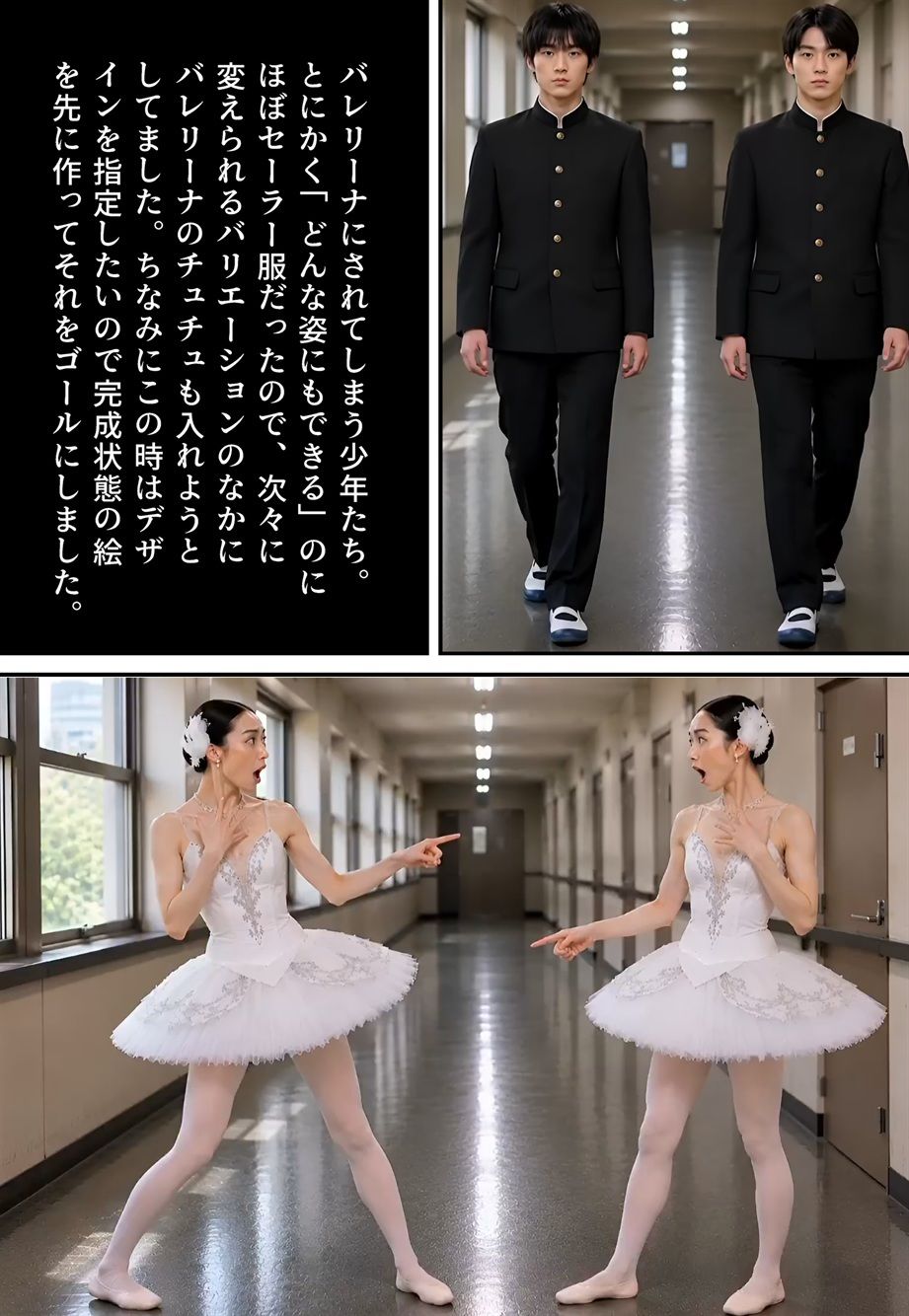 【画集】「性転換学園  触るだけで性別逆転！？」制作秘話 サンプル4ページ目