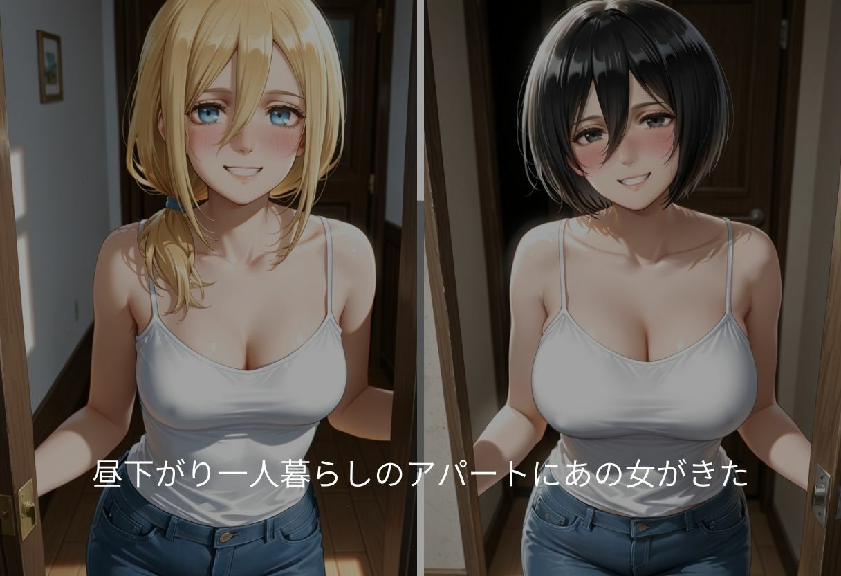 ミカサ  ヒストリアの吹き出す母乳 サンプル2ページ目