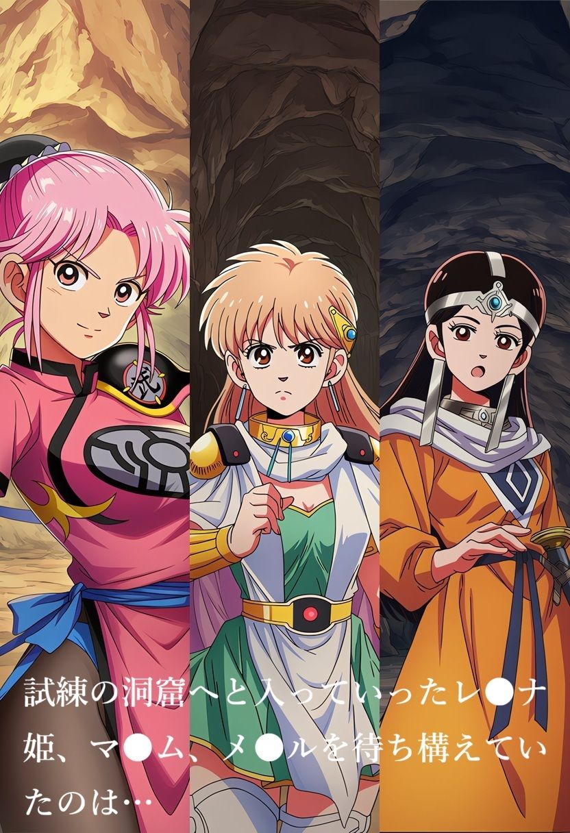 試練の洞窟に入ったまま帰ってこなかった三人娘 サンプル1ページ目
