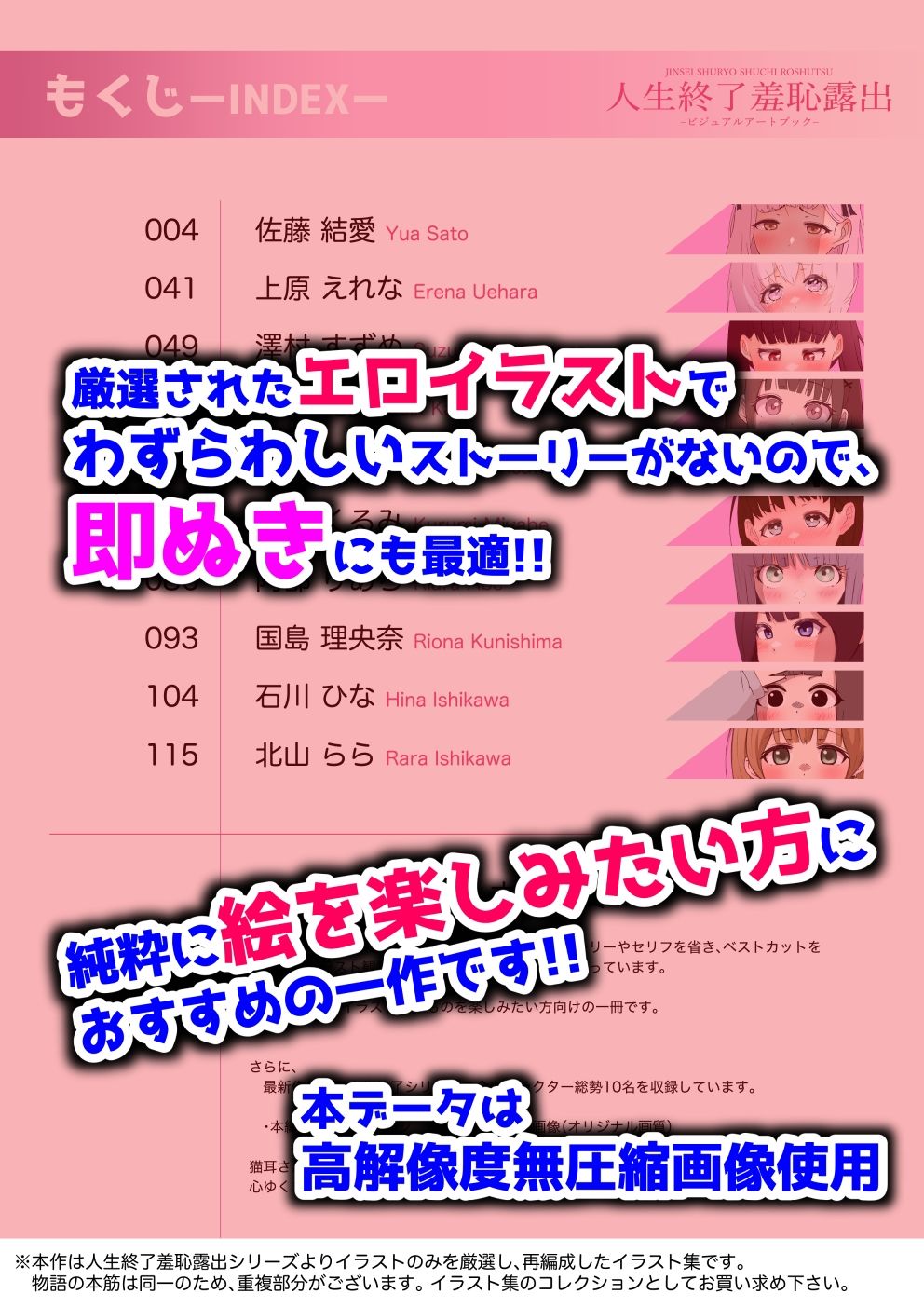 人生終了羞恥露出〜ビジュアルアートブック〜 サンプル3ページ目