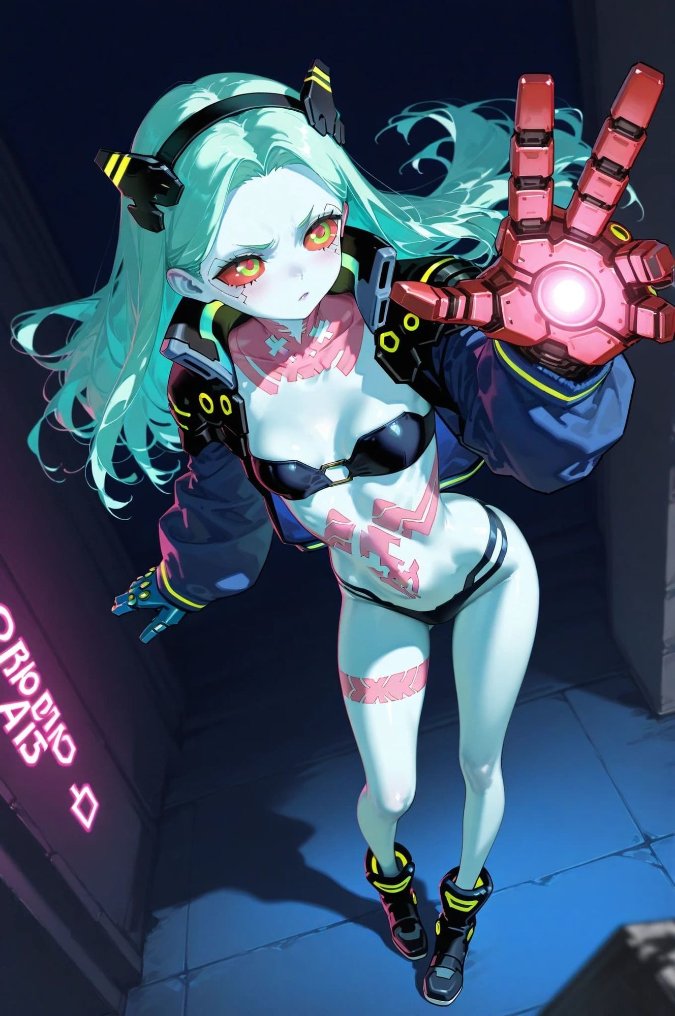 Cyberpunk: Rebecca - Neon Desire サンプル1ページ目