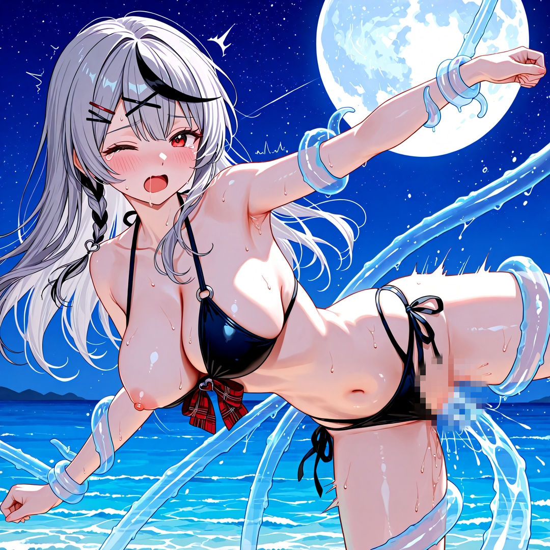 Fan fiction 沙花〇クロヱ 触手 サンプル3ページ目