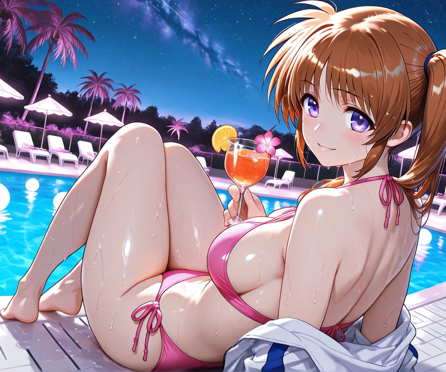 Night Pool  DE  ふぇーばー。 サンプル2ページ目