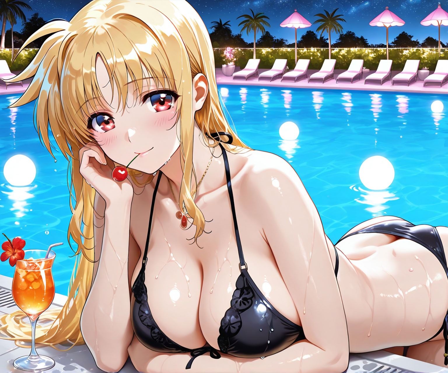 Night Pool  DE  ふぇーばー。 サンプル3ページ目
