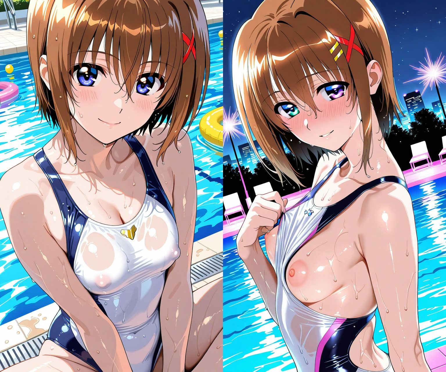 Night Pool  DE  ふぇーばー。 サンプル9ページ目