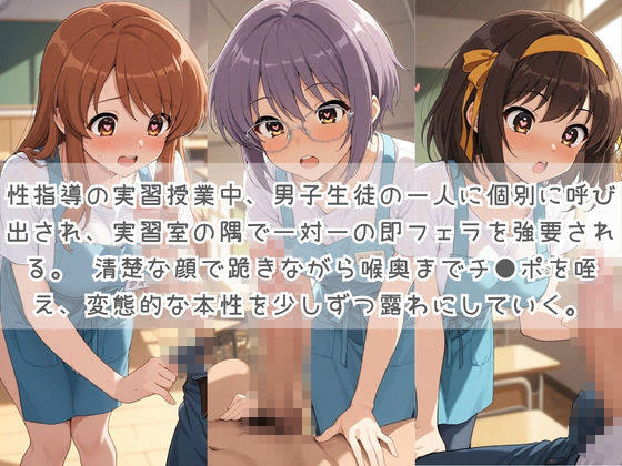 生徒たちの搾精パトロール係 〜先生を見つけたら即抜きサービス〜 涼〇ハルヒの憂鬱 サンプル2ページ目