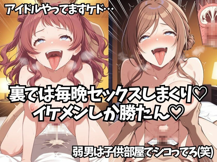 アイドルだってチンポが好き！学園ア〇ドルマスター編【アへ顔フィニッシュシーン特化 総枚数250枚】 サンプル3ページ目