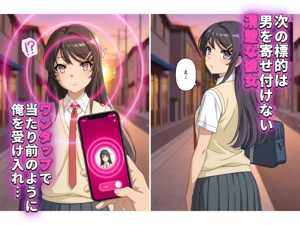 清楚な彼女が「常識改変アプリ」でビッチなギャルに堕ちる話。 サンプル2ページ目