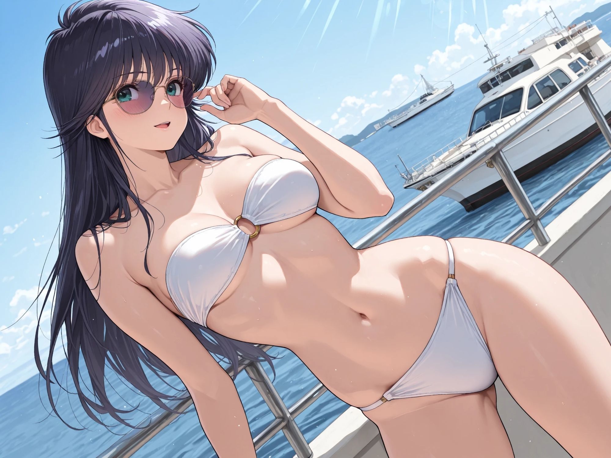 AIイラストCG集136 鮎〇まどか ― 潮風に抱かれて ― サンプル4ページ目