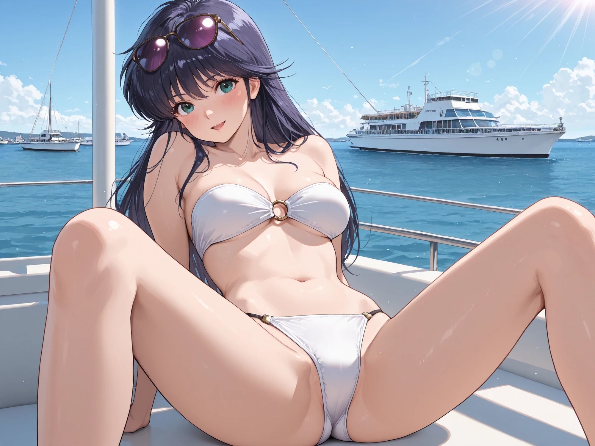 AIイラストCG集136 鮎〇まどか ― 潮風に抱かれて ― サンプル5ページ目