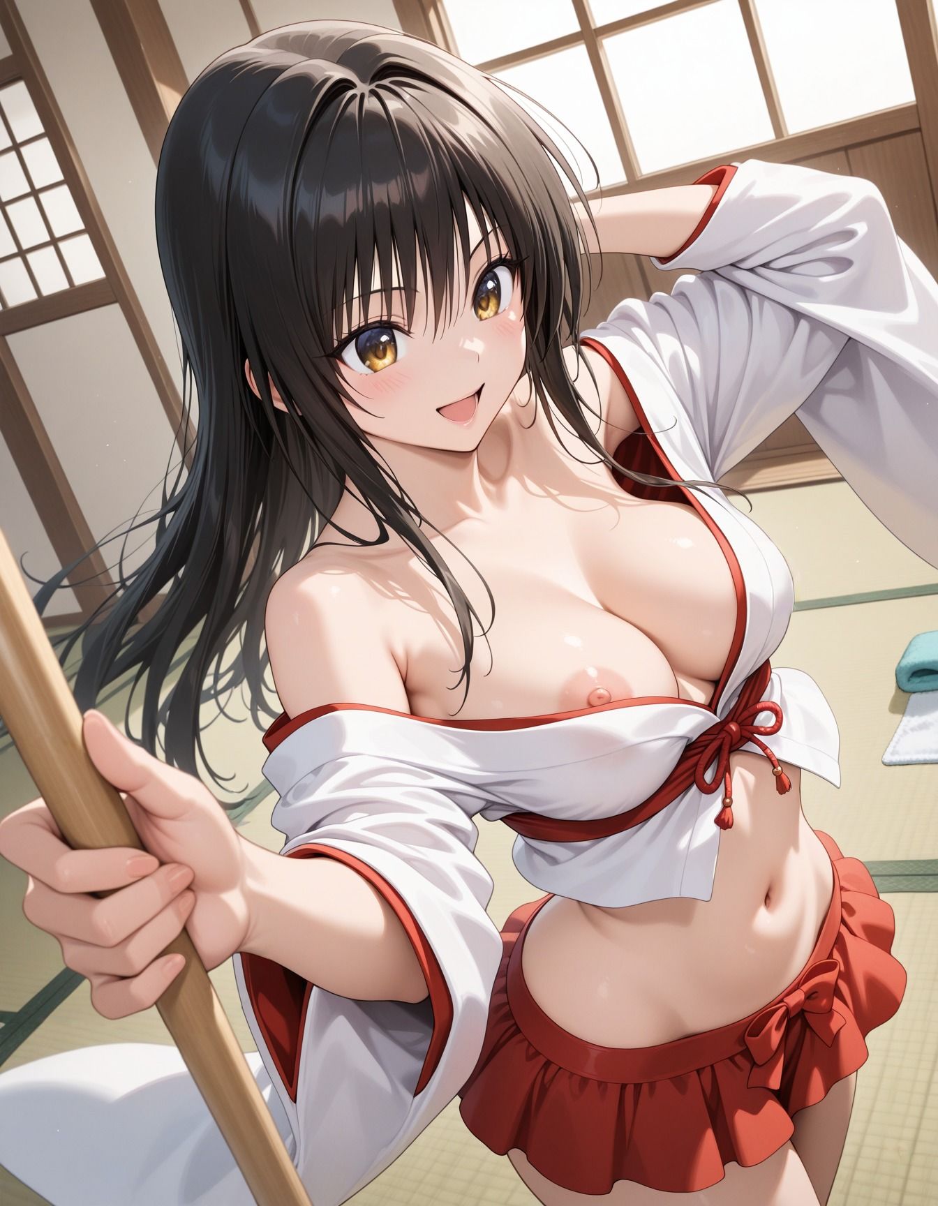 キモ爺に犯●れた巫女少女 サンプル2ページ目