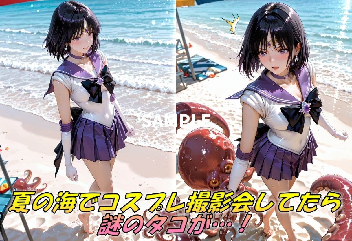 コスプレの可愛さに釣られて現れたタコに襲われてイクッ サンプル1ページ目