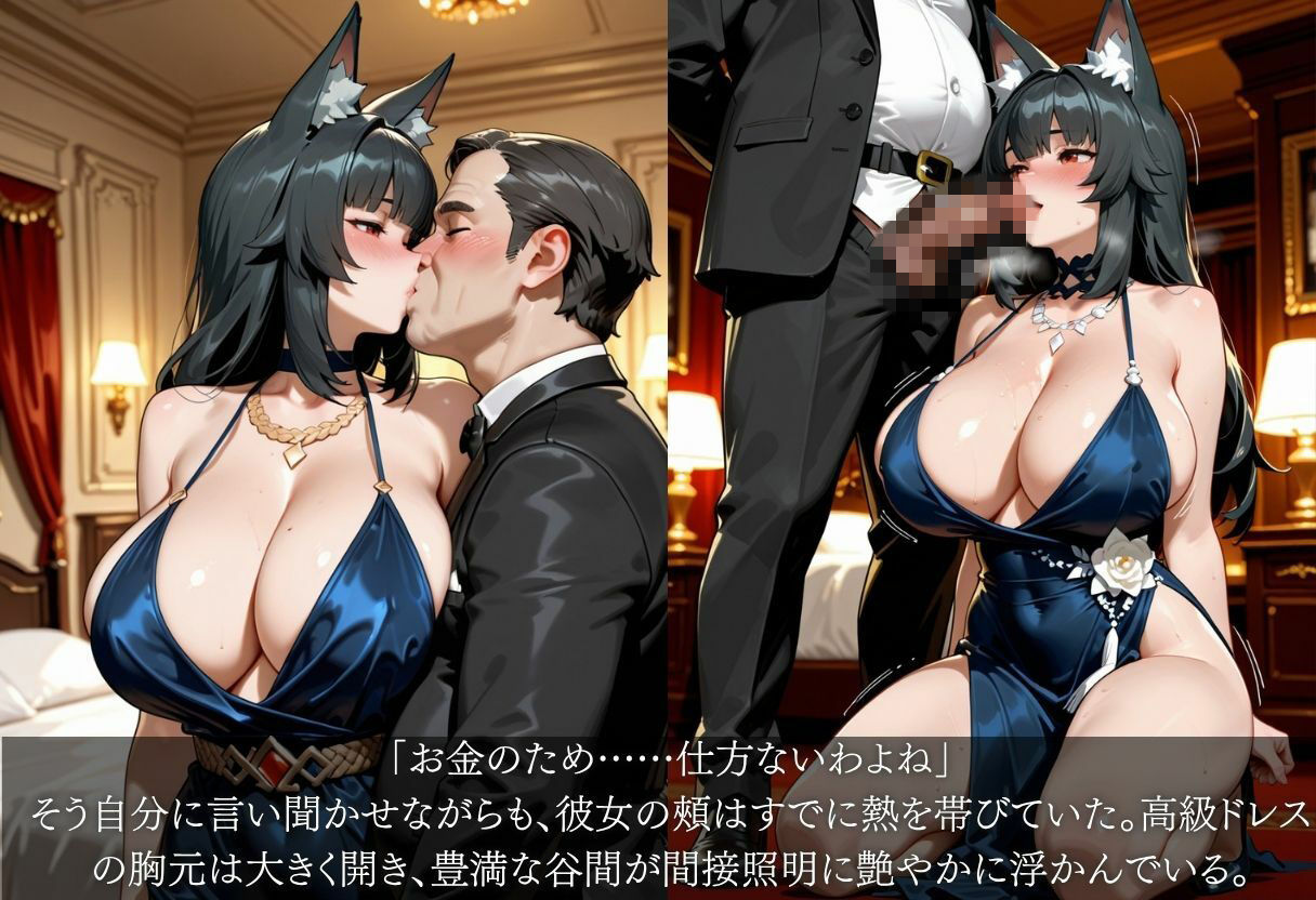 巨乳美女がお金のために富豪老人にご奉仕 サンプル2ページ目