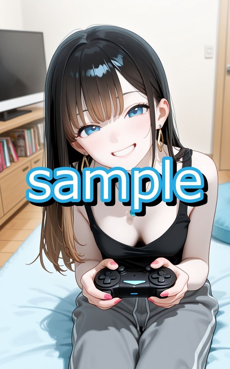 オタクに優しいギャルがゲームに負けた腹いせに押し倒して襲われちゃうイラスト集 サンプル1ページ目