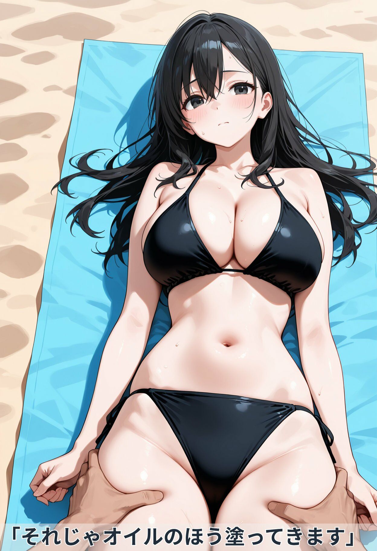 寝取られ人妻 ビーチで媚薬オイル完堕ち編4【全219枚】 サンプル2ページ目