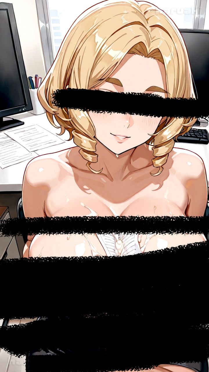 【AIアニメ巨乳美女写真集】Vol.17おっぱい性奉仕が大事なお仕事の金髪秘書森永さん サンプル5ページ目