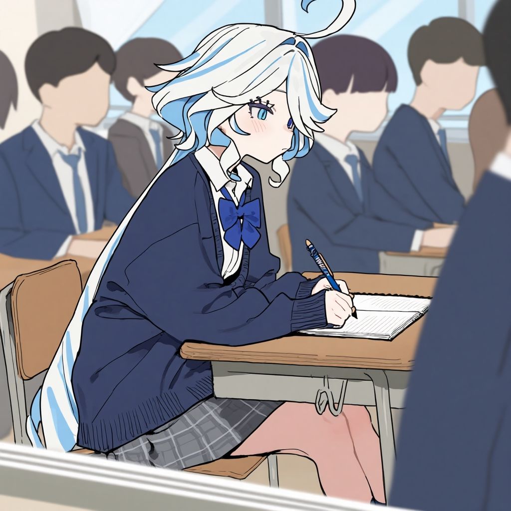 呼び出し中出しフリーナ学校編 サンプル1ページ目